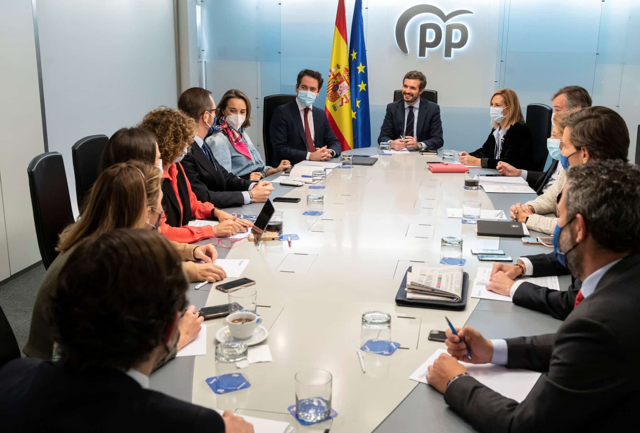 Pablo Casado preside el Comité de Dirección del PP.