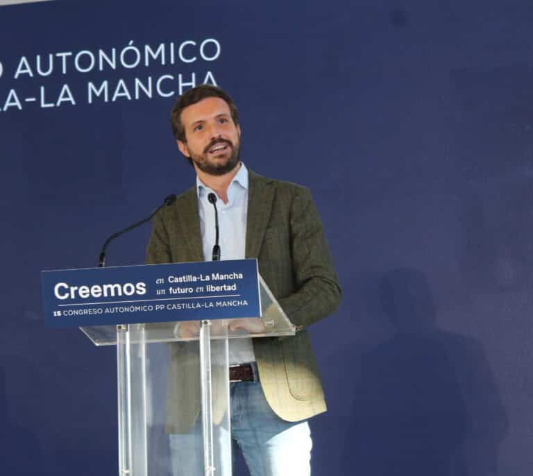 Casado cierra el Congreso de PP C-LM pasando de puntillas por la polémica del partido en Madrid: "Nosotros a lo nuestro"