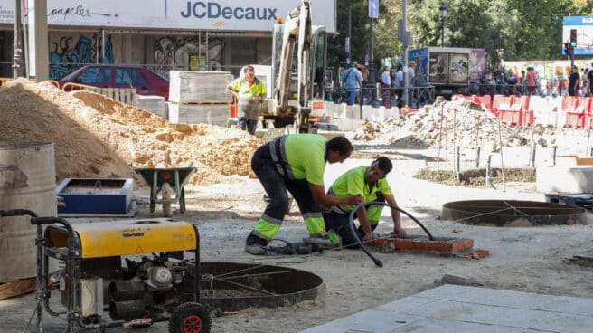 Operarios en una obra.