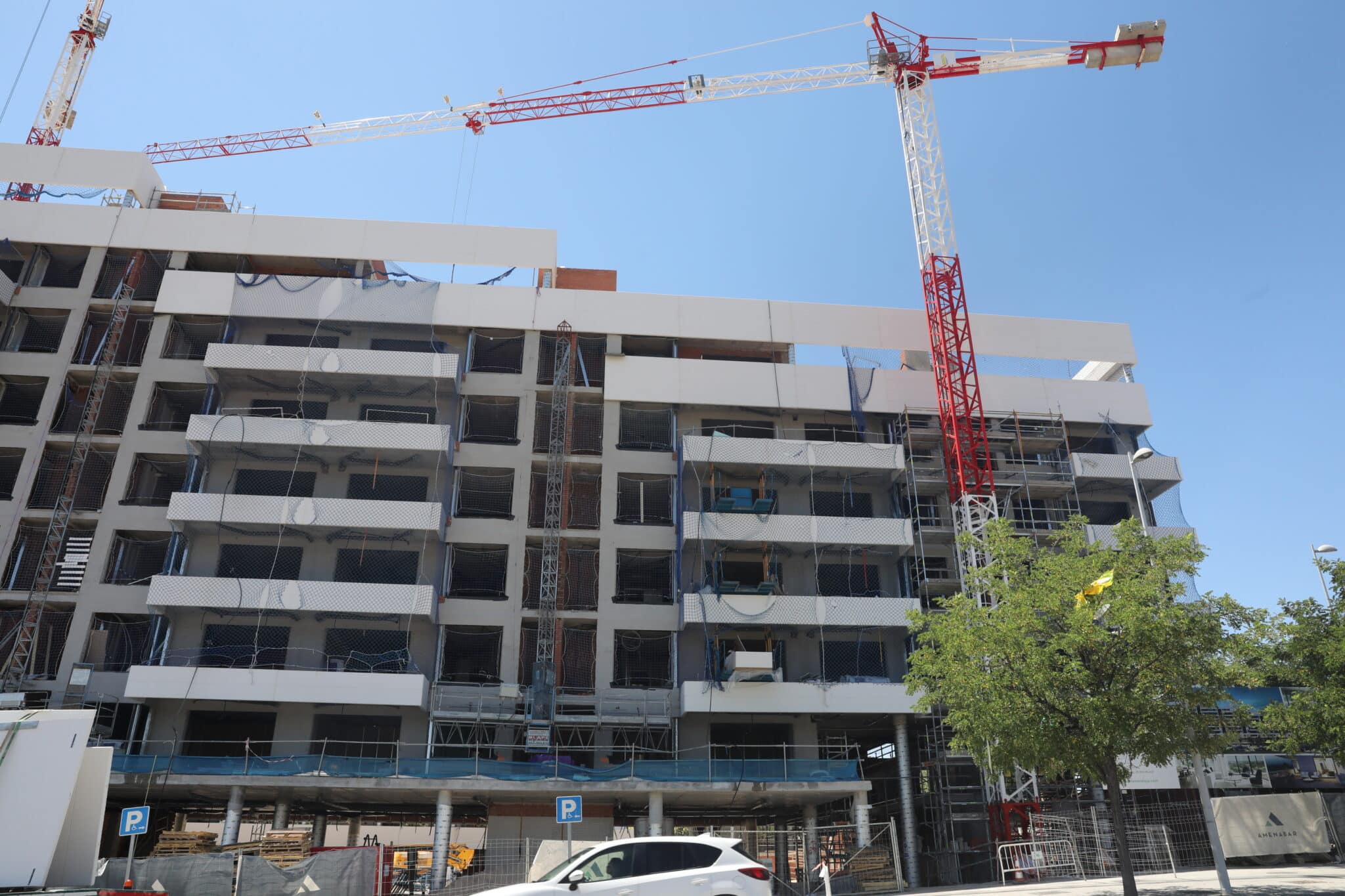 Edificio en construcción en Madrid.