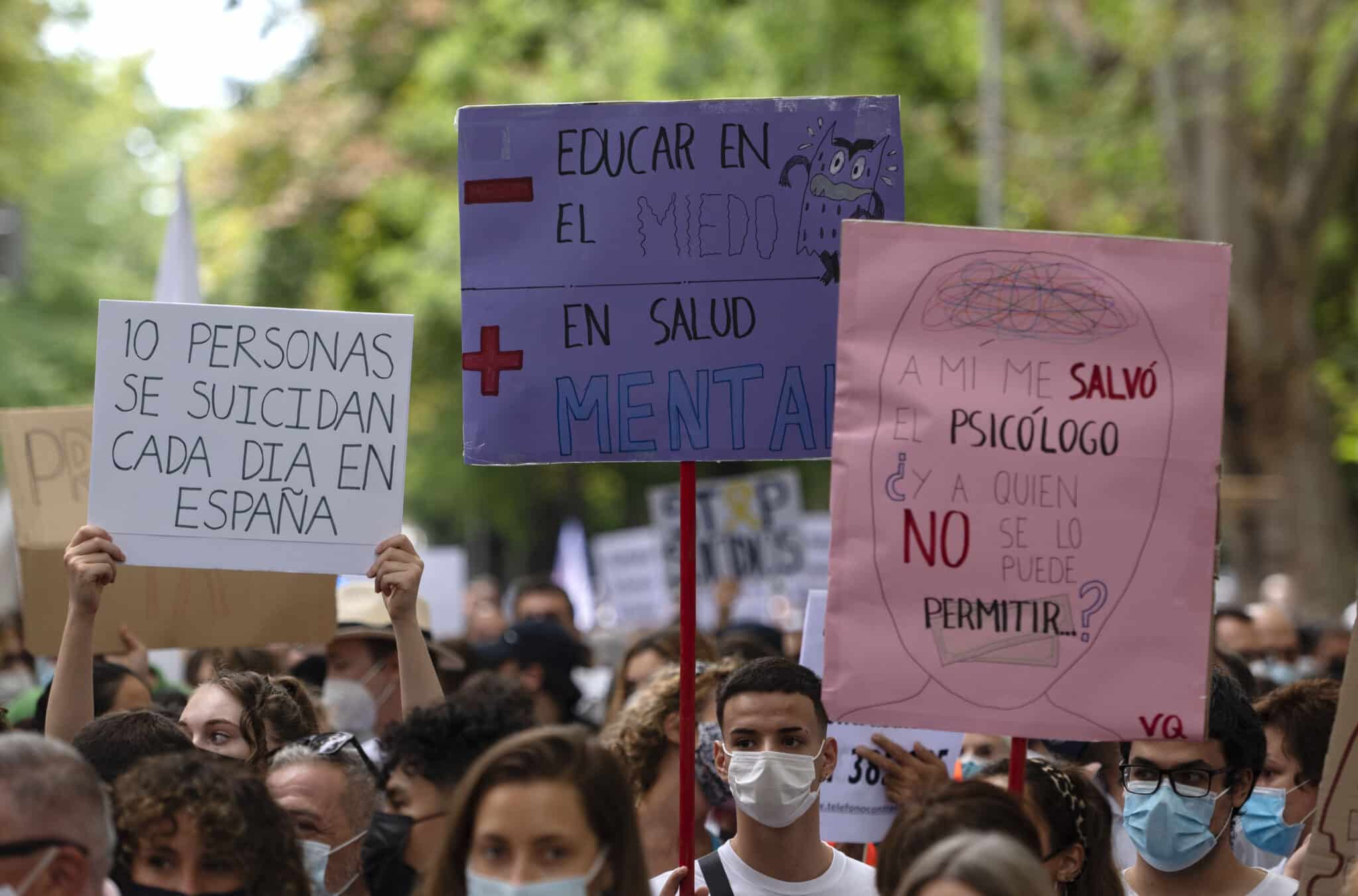 Manifestación por un Plan Nacional de Prevención del Suicidio