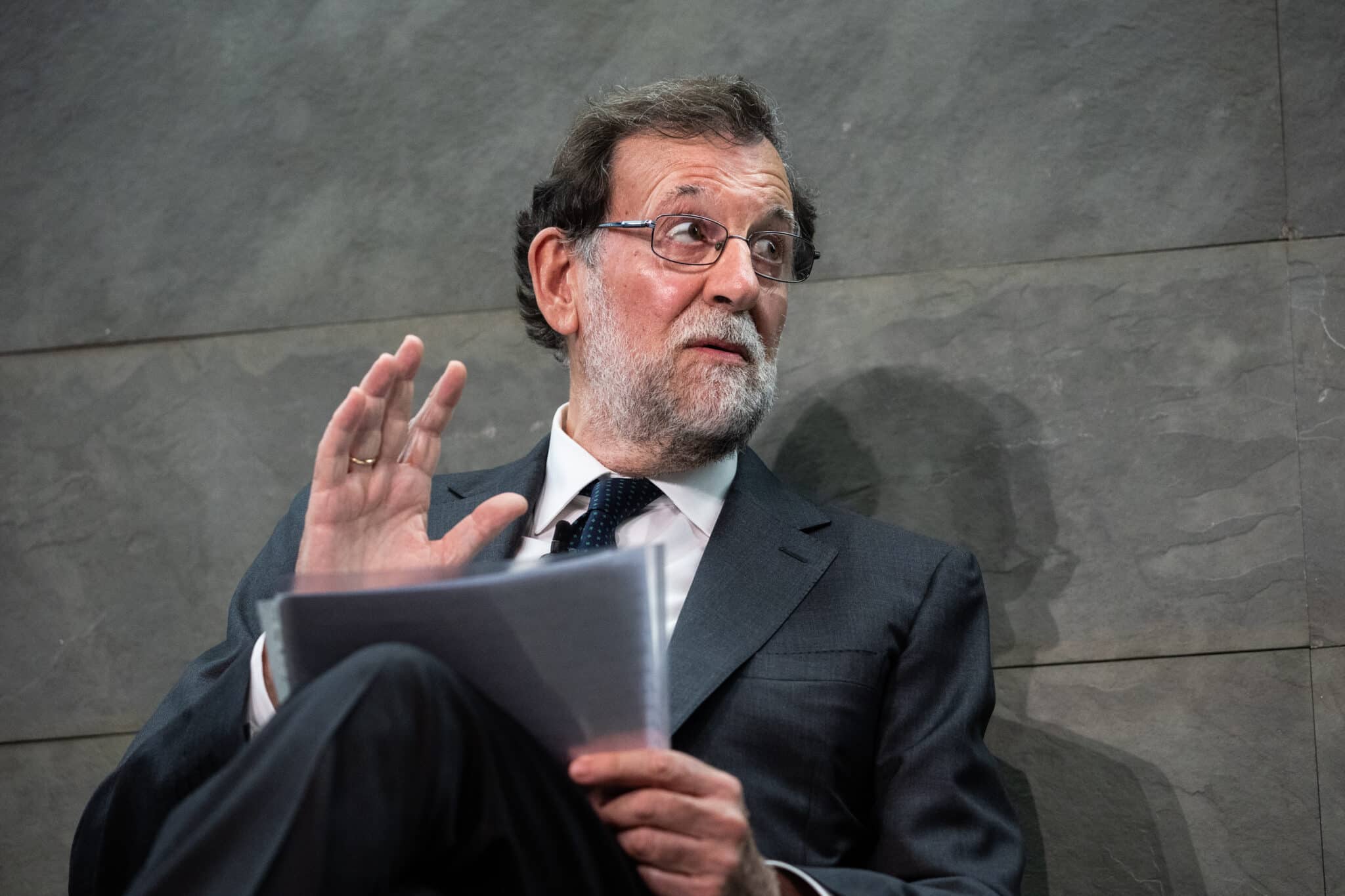 El expresidente del Gobierno Mariano Rajoy, en el debate ‘El papel del periodismo en el escenario del poder’