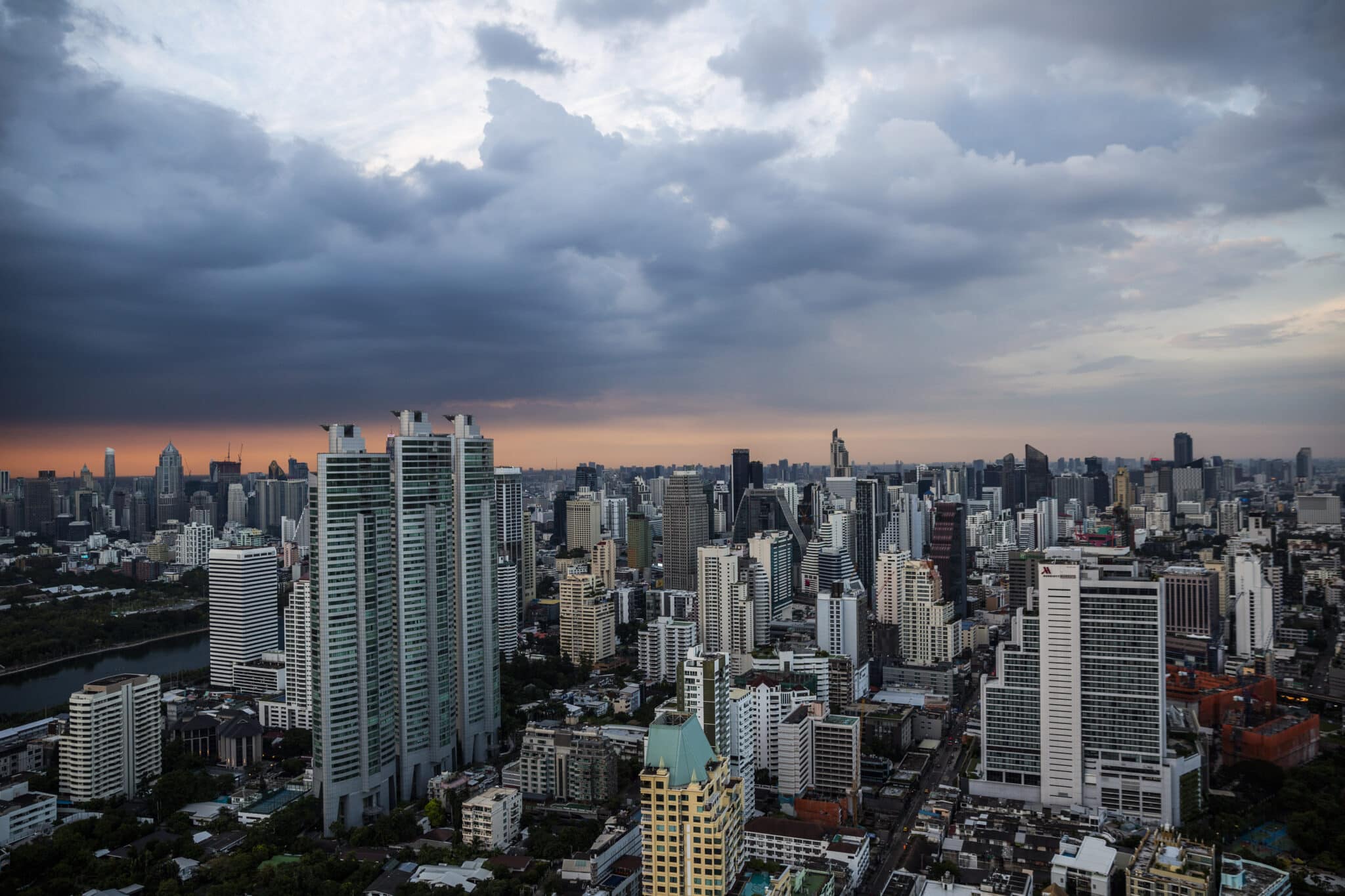 Imagen aérea de Bangkok.