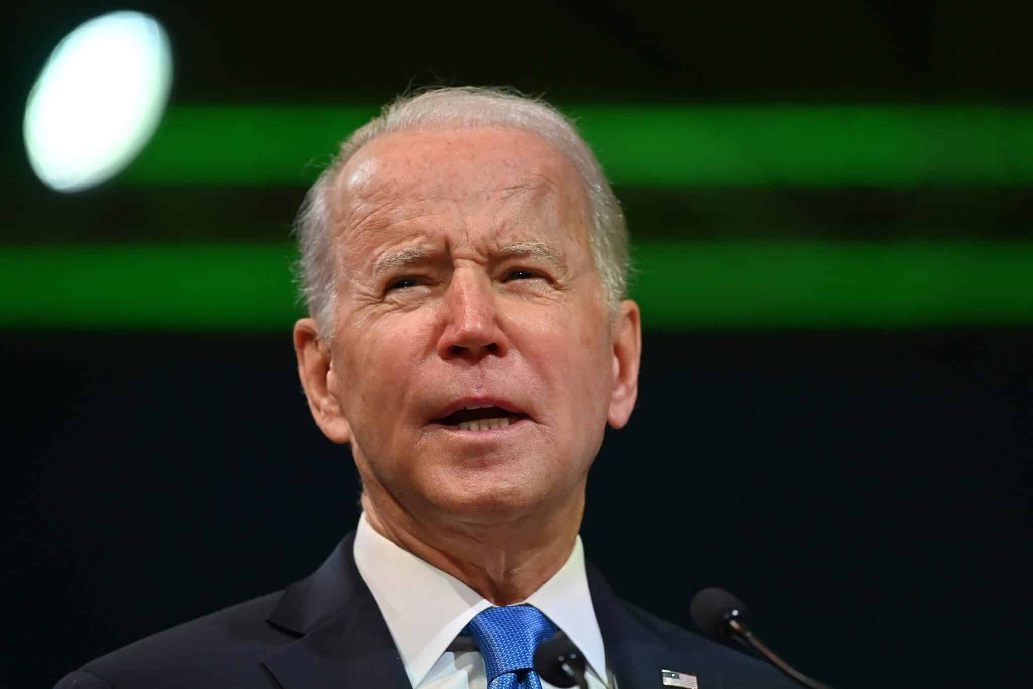 El presidente de Estados Unidos, Joe Biden en un discurso sobre la COP26