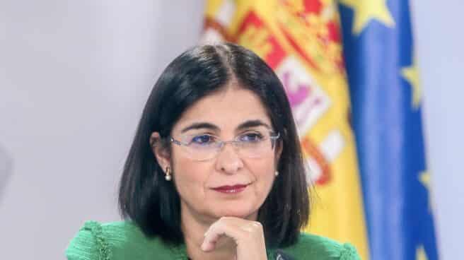La ministra de Sanidad, Carolina Darias, durante una rueda de prensa tras la Conferencia Intersectorial de Medioambiente conjunta con el Consejo Interterritorial de Salud
