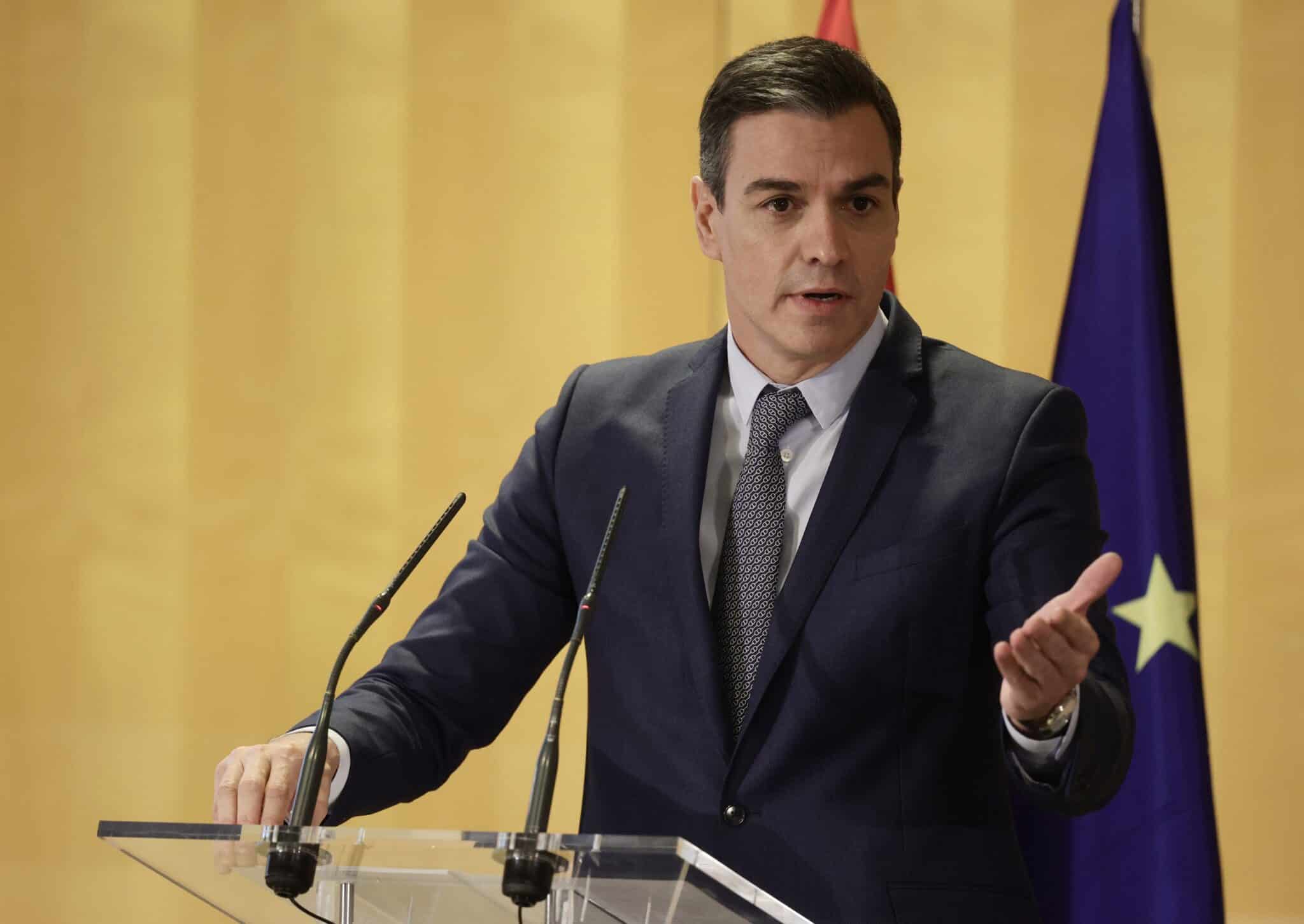 El presidente del Gobierno, Pedro Sánchez, interviene en la inauguración del "Foro de Mujeres Parlamentarias" de la 143ª Asamblea de la Unión Interparlamentaria, en el Auditorio del Palacio Municipal de Congresos (IFEMA)