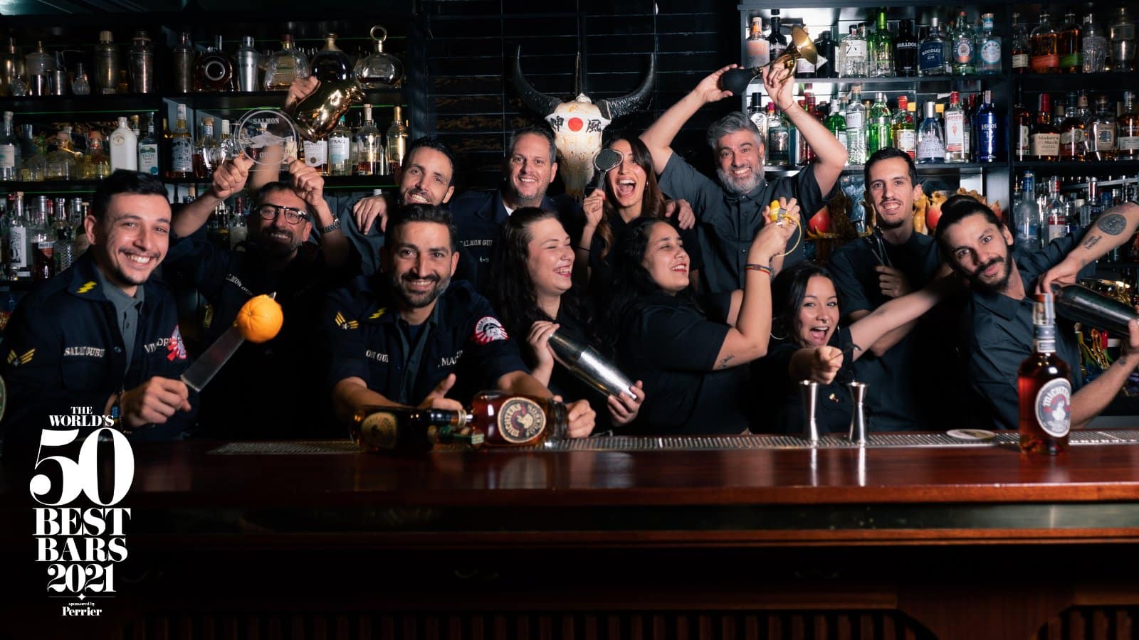 Trabajadores de la coctelería Salmón Guru de Madrid