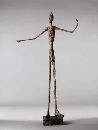 L'homme au doigt de Alberto Giacometti.