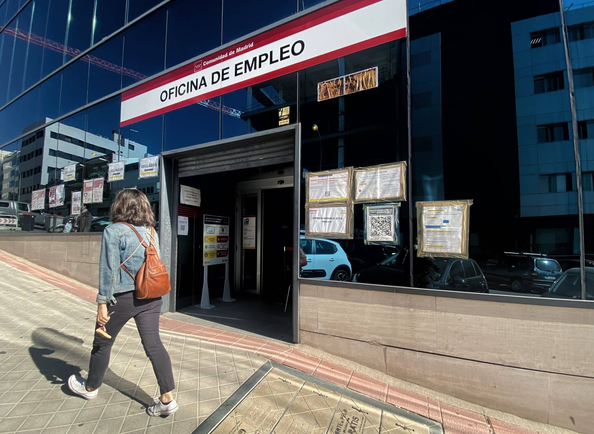 Una oficina del Servicio Público de Empleo Estatal (SEPE) en Madrid.