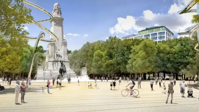 Así lucirá la Plaza de España de Madrid cuando se reabra al público el 22 de noviembre