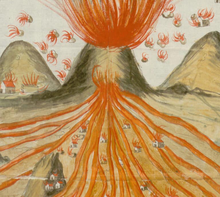 Un dibujo y una carta a la Inquisición: así se informó del volcán de La Palma de 1677