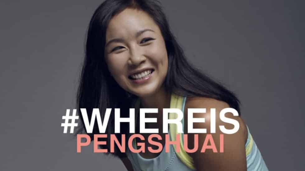 Imagen de la campaña para denunciar la desaparición de la tenista china Peng Shuai
