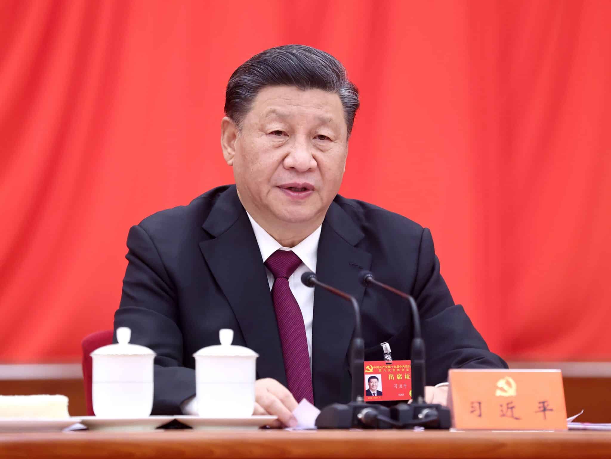 El líder chino, Xi Jinping, en la VI Sesión Plenaria del Partido Comunista de China.