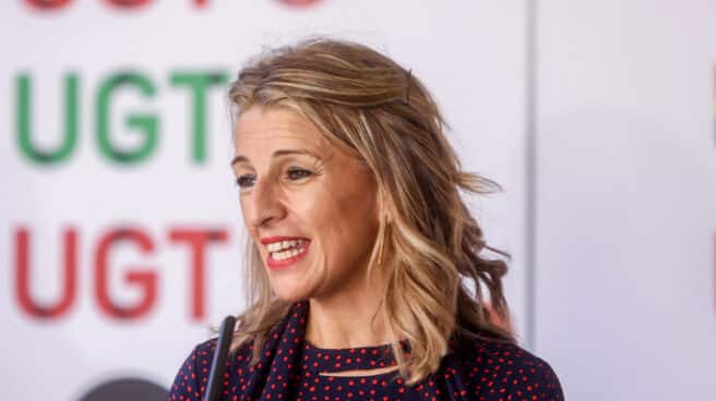 Yolanda Díaz acude a la 2ª Asamblea General de la asociación juvenil de UGT La vicepresidenta segunda y ministra de Trabajo y Economía Social, Yolanda Díaz, en un acto de UGT.