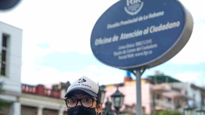 Yunior García Aguilera, fundador del colectivo Archipiélago, en La Habana, antes de salir del país