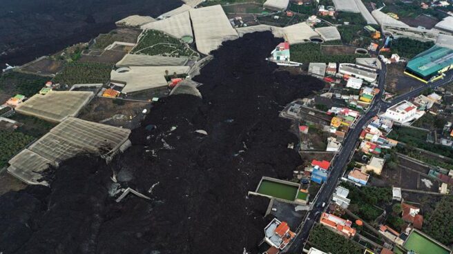 La fajana creada por la erupción del volcán Cumbre Vieja.