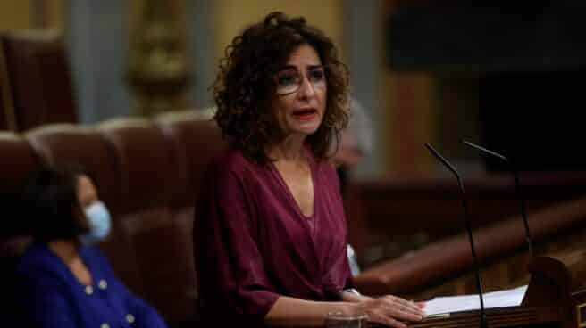 Debate de totalidad del Proyecto de Ley de Presupuestos Generales del Estado La ministra de Hacienda, María Jesús Montero durante su intervención en el Congreso este miércoles.