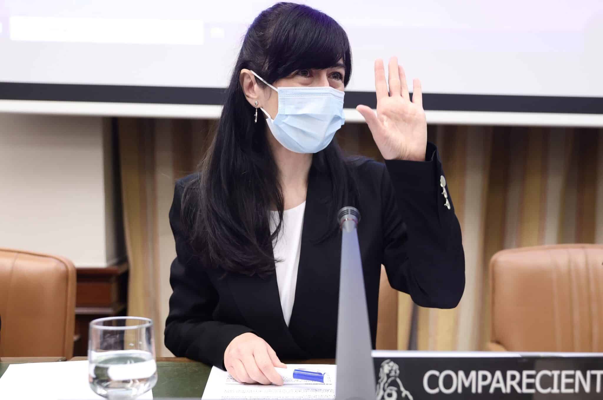 La presidenta de la SEPI, Belén Gualda, en una reciente comparecencia en el Congreso.