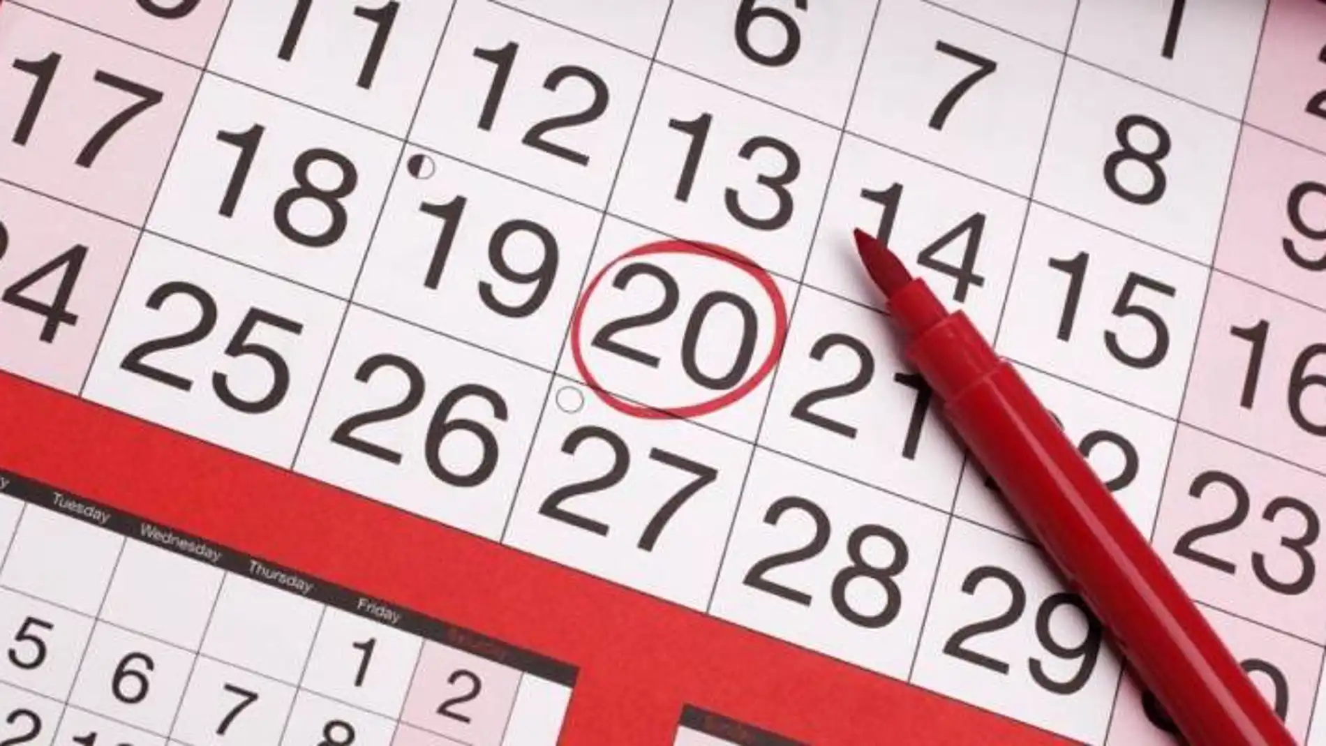 Calendario laboral con os festivos y puentes de 2024