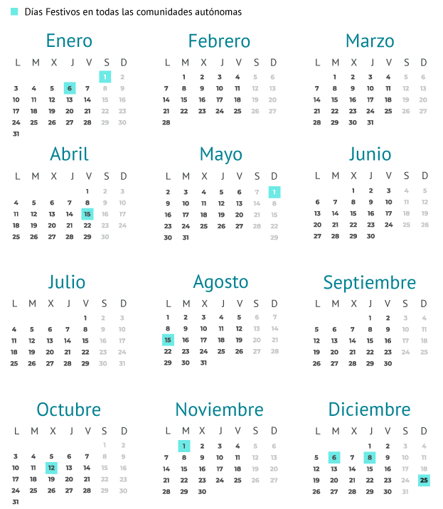 Calendario Laboral De España De 2022 Semana Santa Y Próximos Festivos