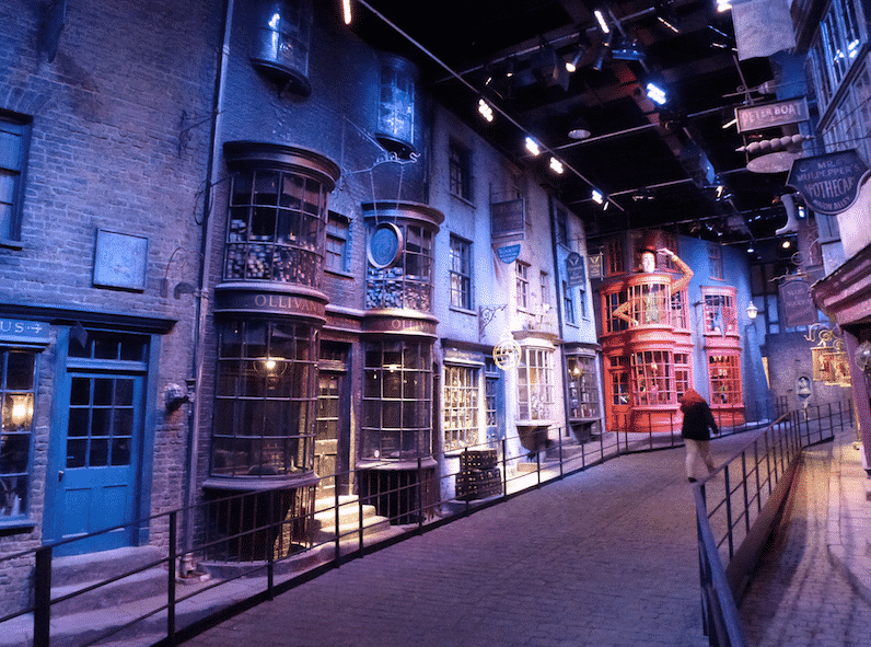 Decorados del Callejón Diagon en los estudios de Warner Bros