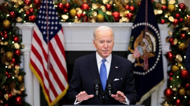 Joe Biden, en su discurso a la nación ante la irrupción de ómicron. Joe Biden, en su discurso a la nación ante la irrupción de ómicron.