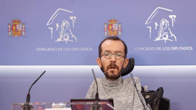 Pablo Echenique, en rueda de prensa en el Congreso de los Diputados.