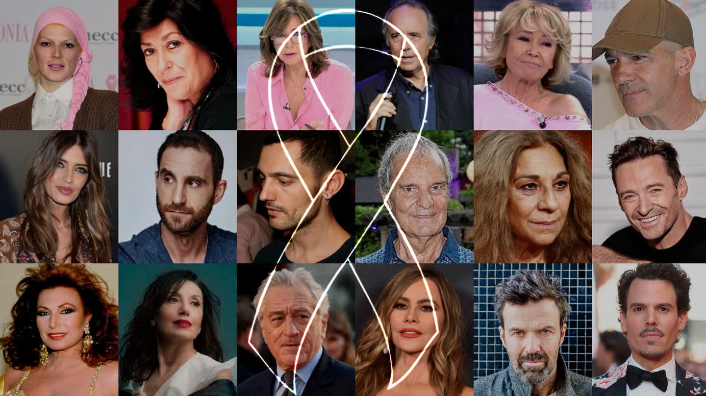 Imagen de famosos con cáncer