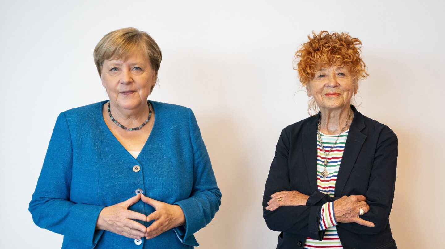Angela Merkel y la fotógrafa Herlinde Koelbl
