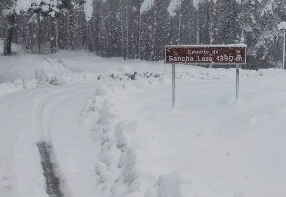 Puerto de Sancho Leza con nieve