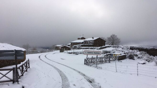 Nieve en La Rioja en Santa Marina