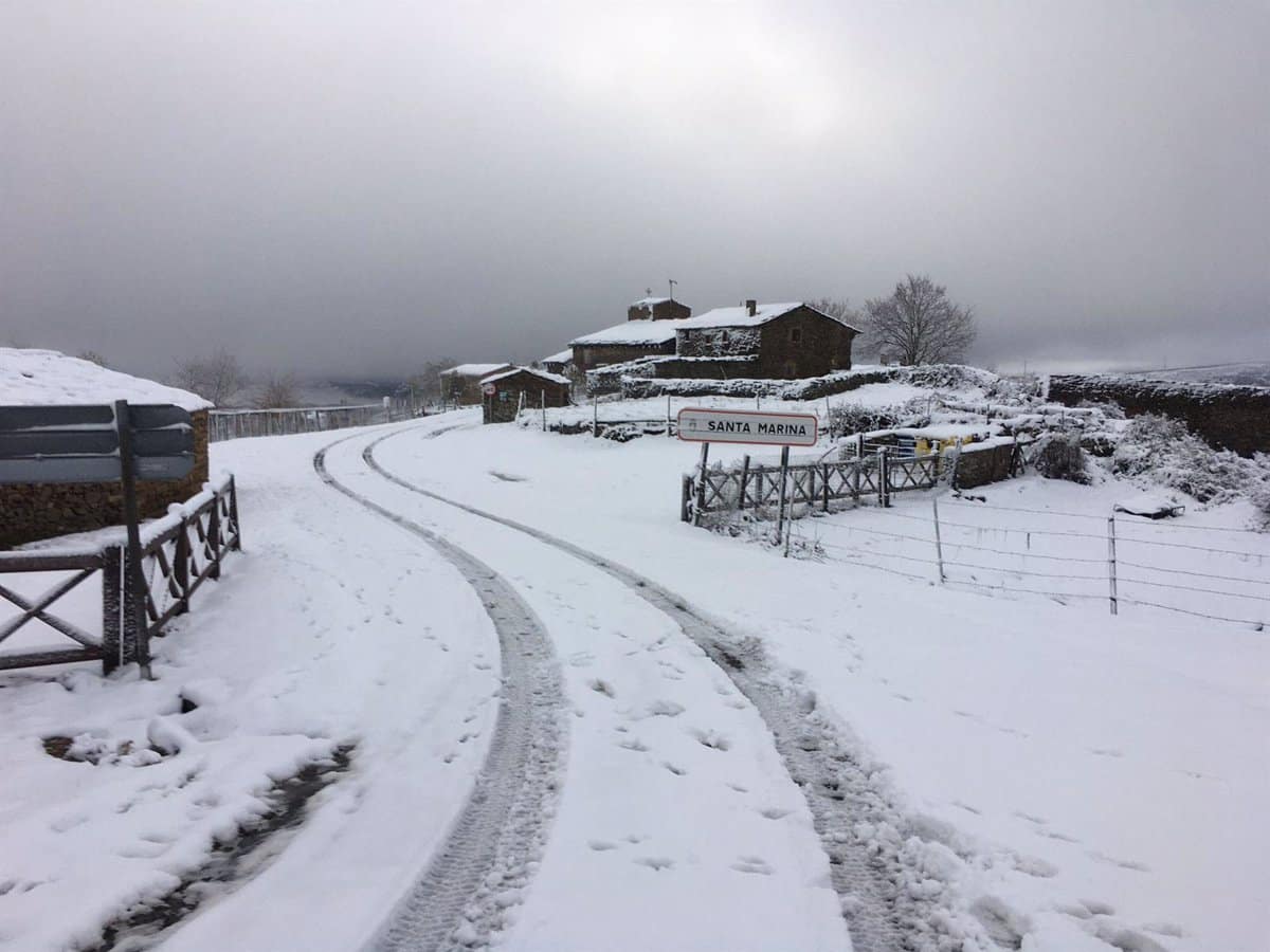 Nieve en La Rioja en Santa Marina