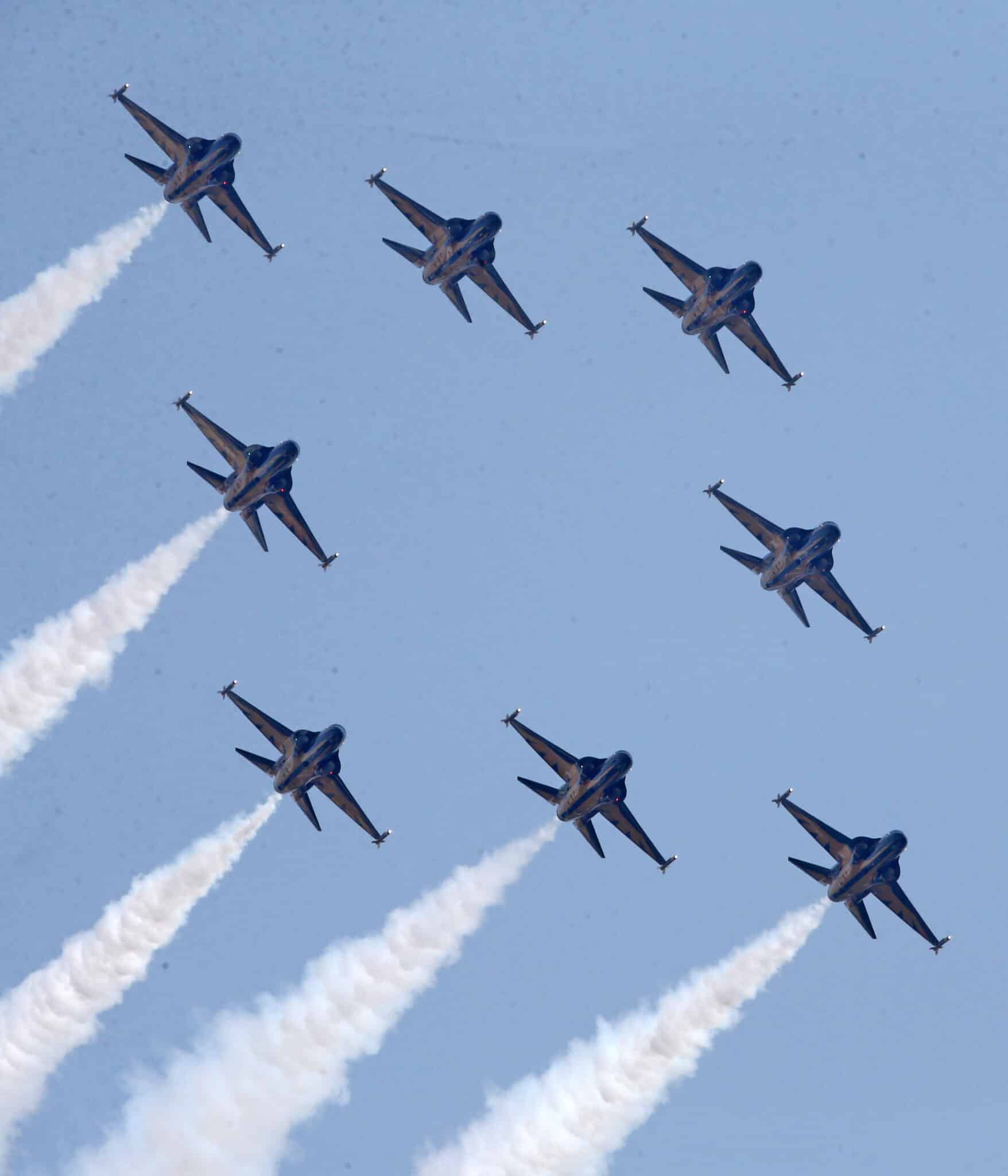 Ejercicio acrobático de las fuerzas aéreas de Corea del Sur.