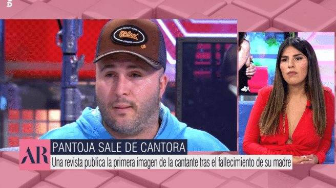 kiko-rivera-isa-pantoja-ana-rosa Pantalla partida de 'El Programa de Ana Rosa'. A la izquierda, Kiko Rivera en 'sábado Deluxe', y a la derecha su hermana, Isa Pantoja, comentando su posición