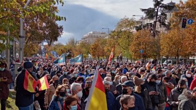 Manifestación multitudinaria en Madrid en apoyo a los policías y contra la reforma del Gobierno