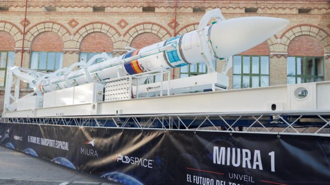 Vista del Miura 1, cohete espacial reutilizable que podrá transportar pequeños satélites