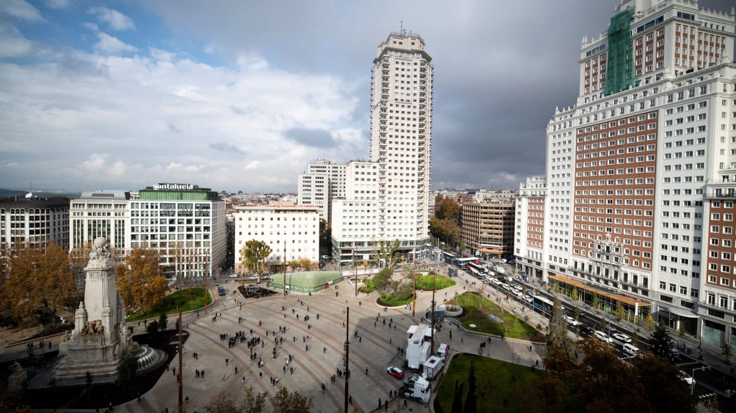 Madrid abre este lunes al público la remodelada Plaza de España, tras más de dos años de obras