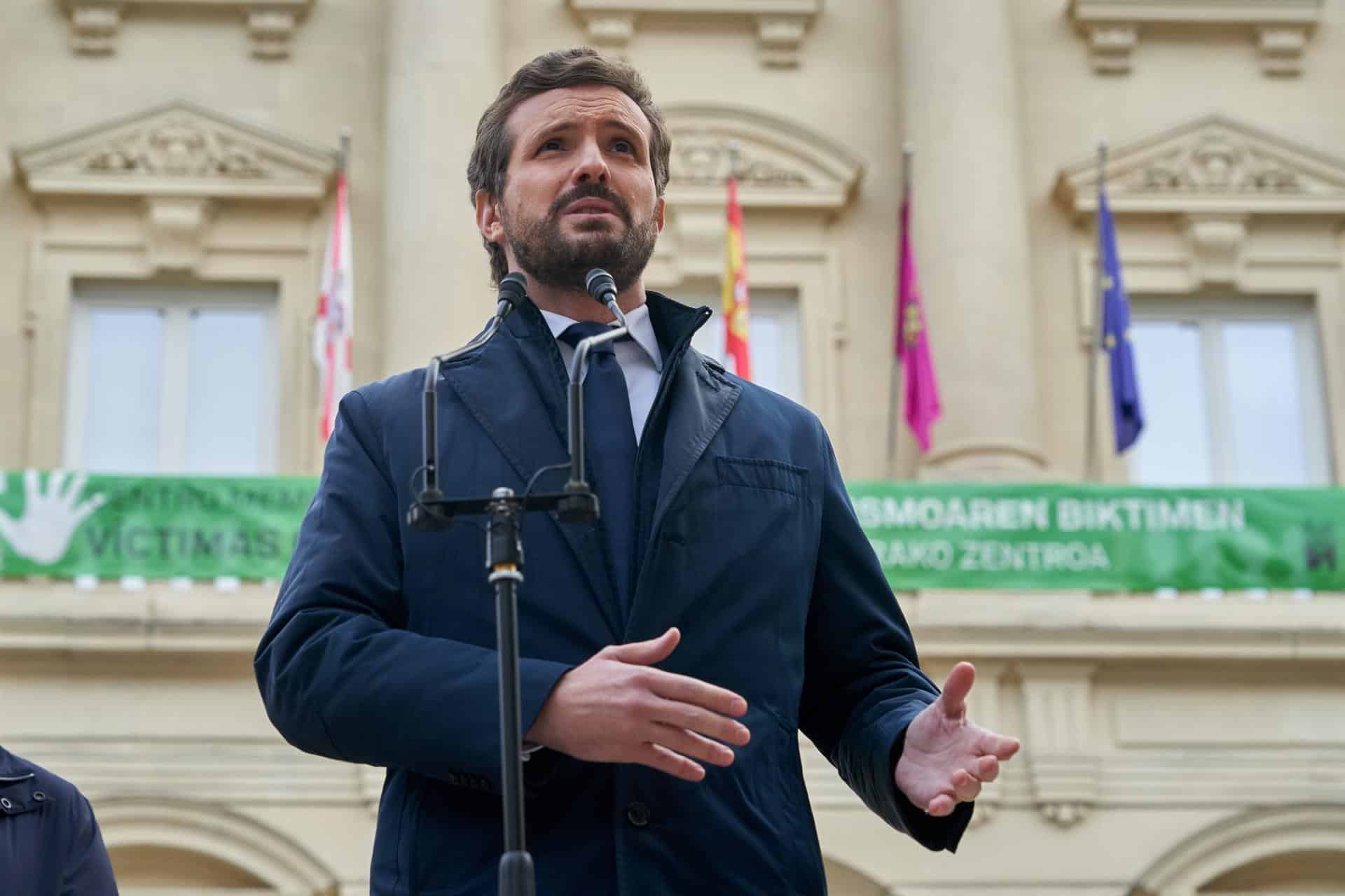 El presidente del PP, Pablo Casado.