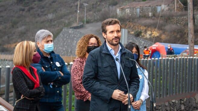 Pablo Casado, durante su visita a La Palma.