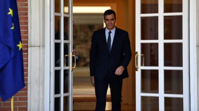moncloa-luz-12-menos-antes-pandemia El presidente del Gobierno, Pedro Sánchez, a las puertas del complejo de La Moncloa.