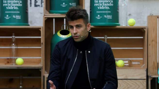 Gerard Piqué, durante una rueda de prensa en Madrid previa a la Copa Davis. Gerard Piqué, durante una rueda de prensa en Madrid previa a la Copa Davis.
