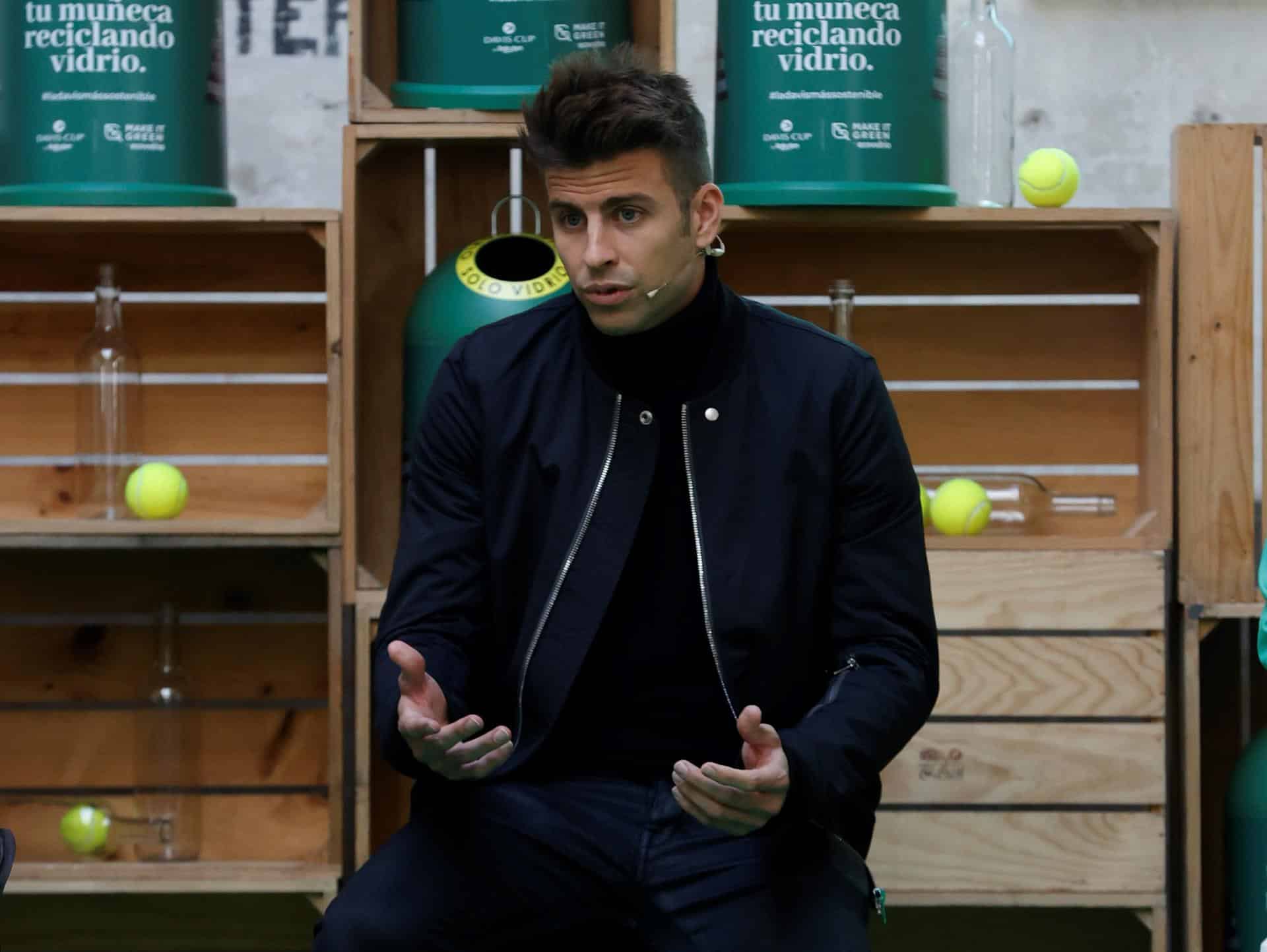 Gerard Piqué, durante una rueda de prensa en Madrid previa a la Copa Davis.