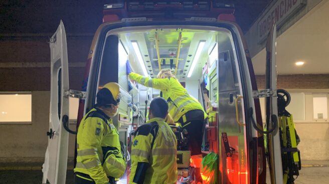 Miembros del Samur, durante un servicio.