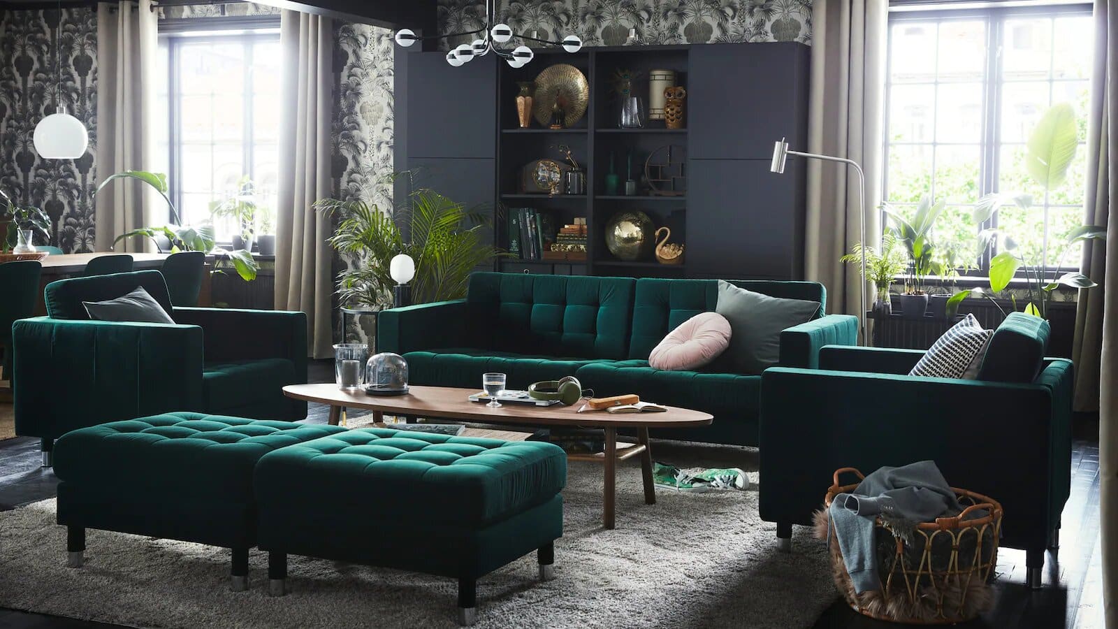 Muestra decorativa de un salón.