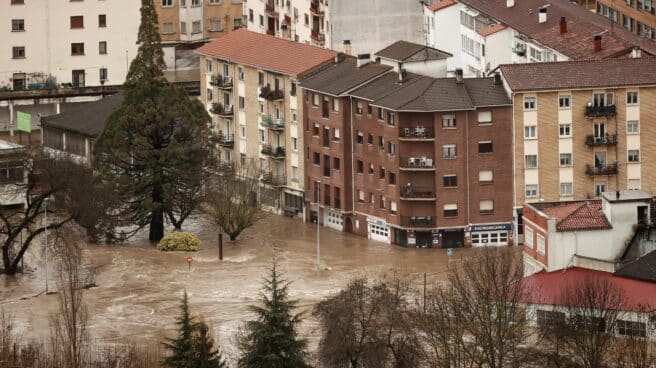 Desbordamiento del río Arga en Navarra.