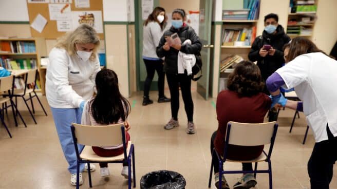 Vacunación de niños en Valencia.