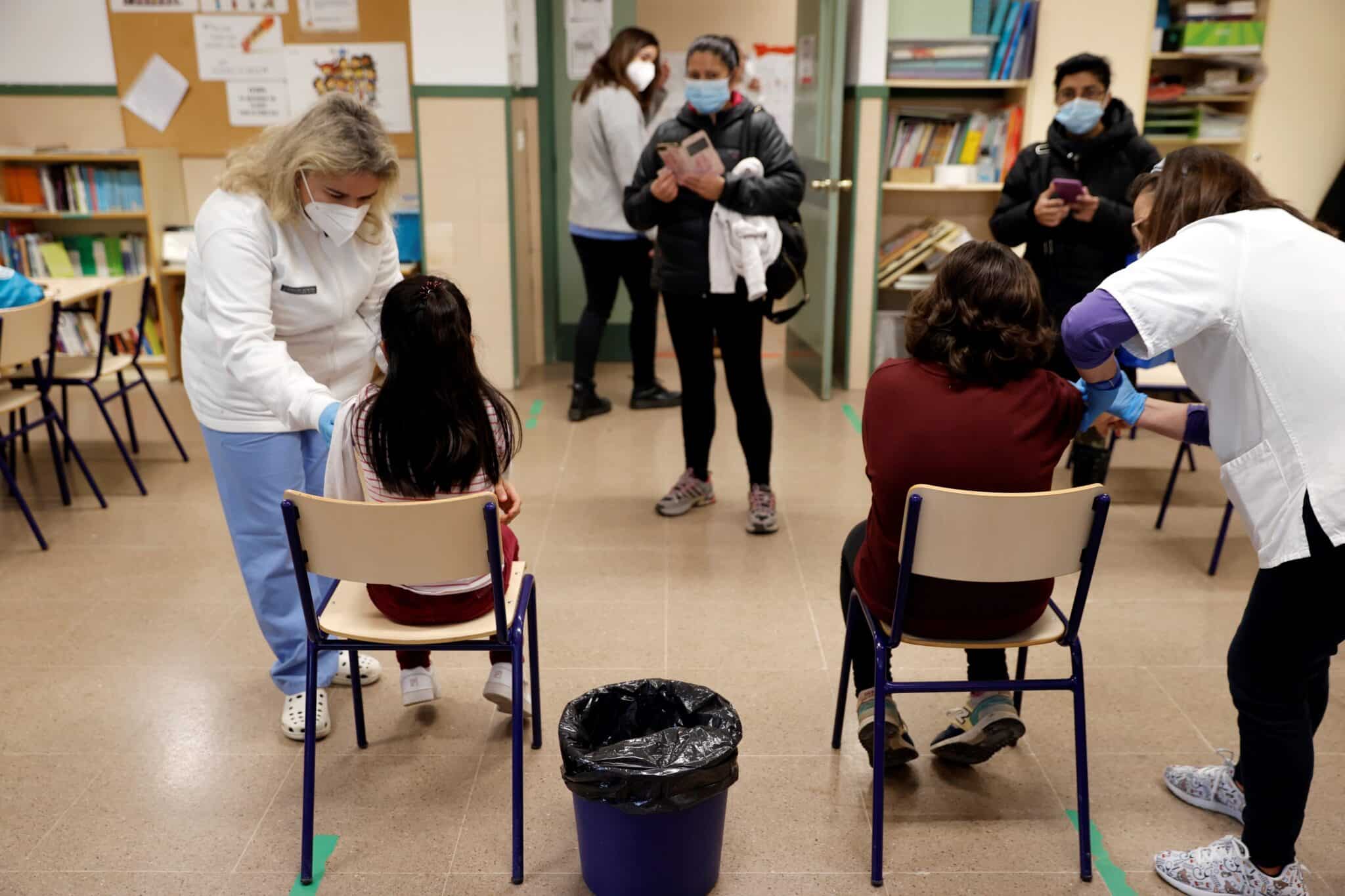 Vacunación de niños en Valencia.