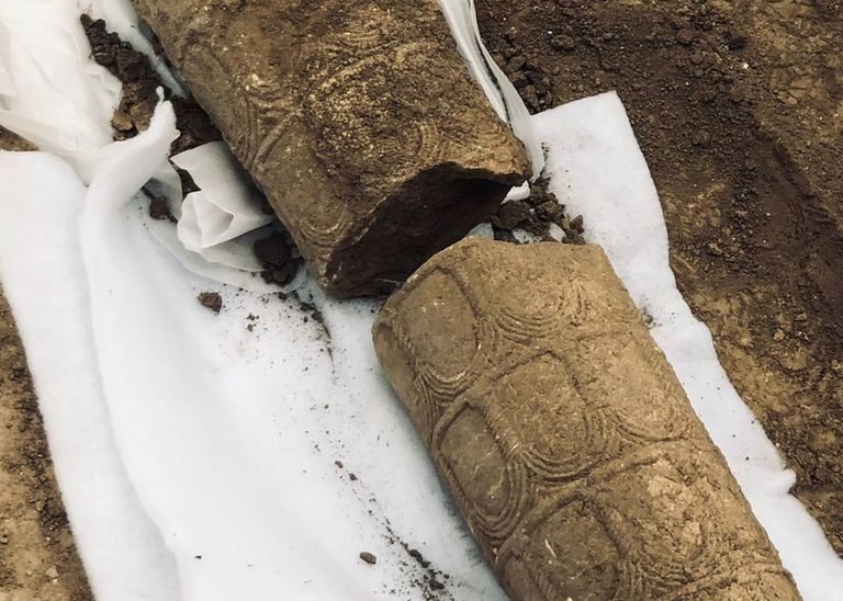 Hallan una columna romana en Petrer considerada "excepcional"