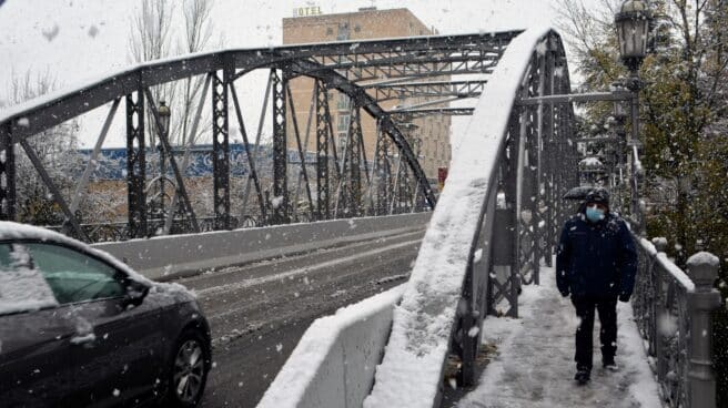 La nieve cae de forma copiosa en la capital palentina provocando problemas para el tráfico y los peatones desde primeras horas de este miércoles.