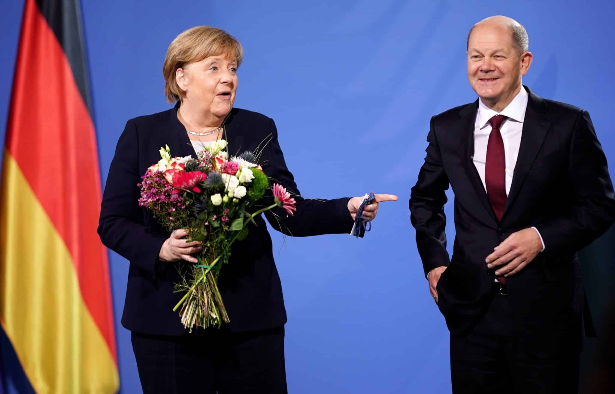 Angela Merkel y Olaf Scholz.